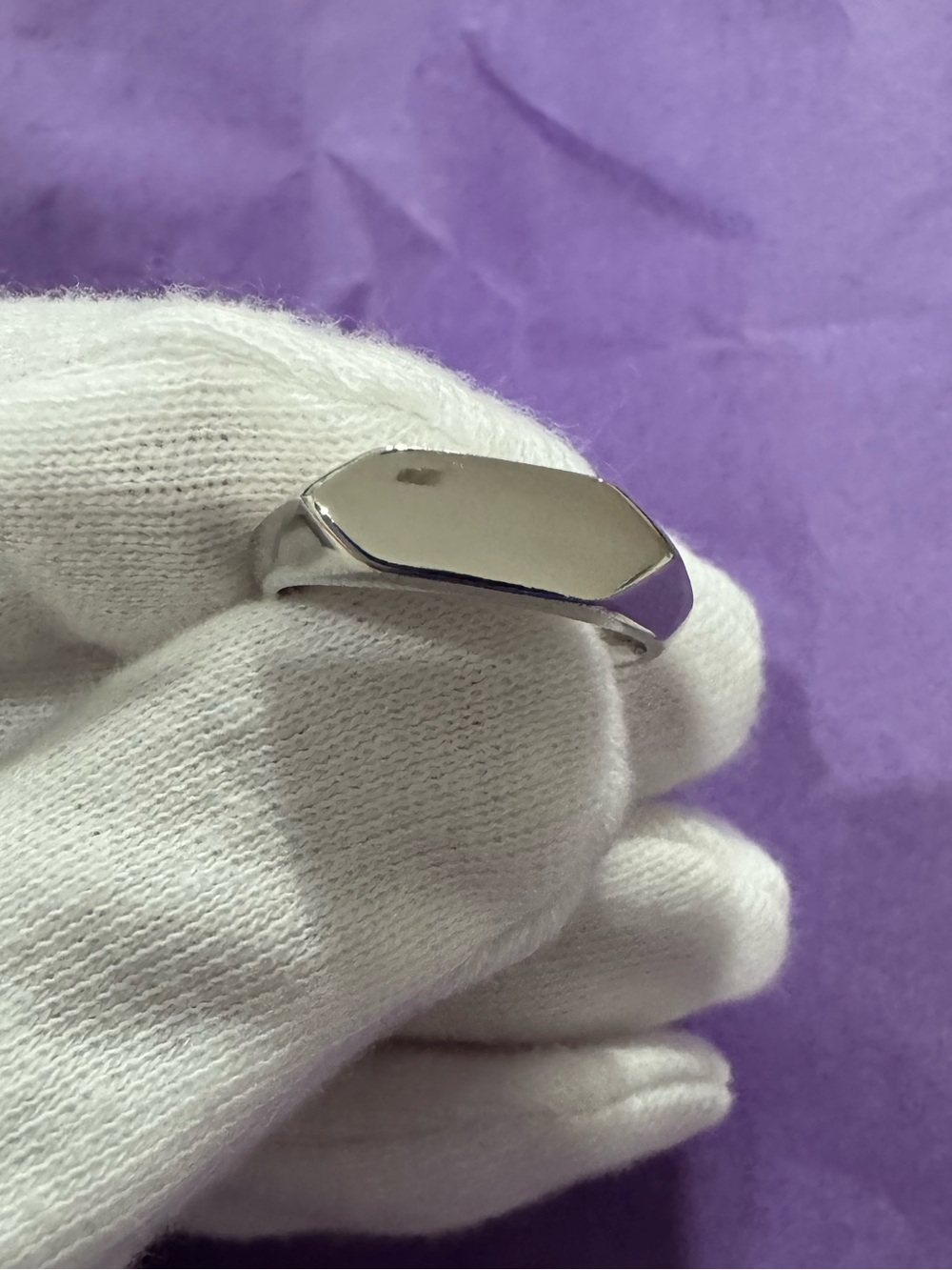 Melinda Maria Silver Sculpted Signet Ring